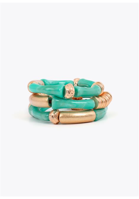 Bracciali elastici con pezzi di effetti di bambù LOLA CASADEMUNT | LS2603070AZUL